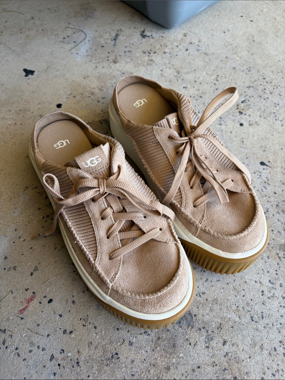 UGG Tan Platform Sneakers